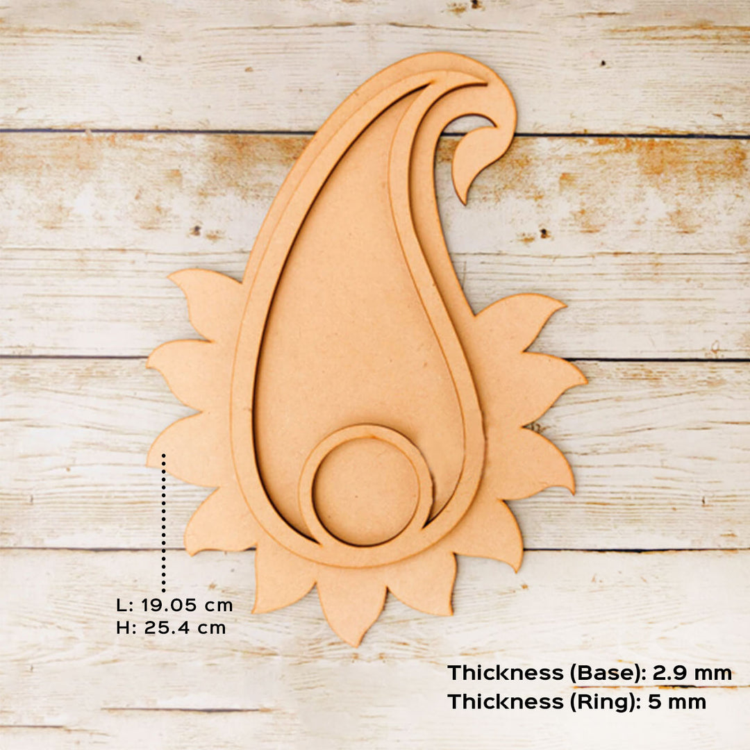 Ready to Paint MDF Floral Paisley Platter - TI148