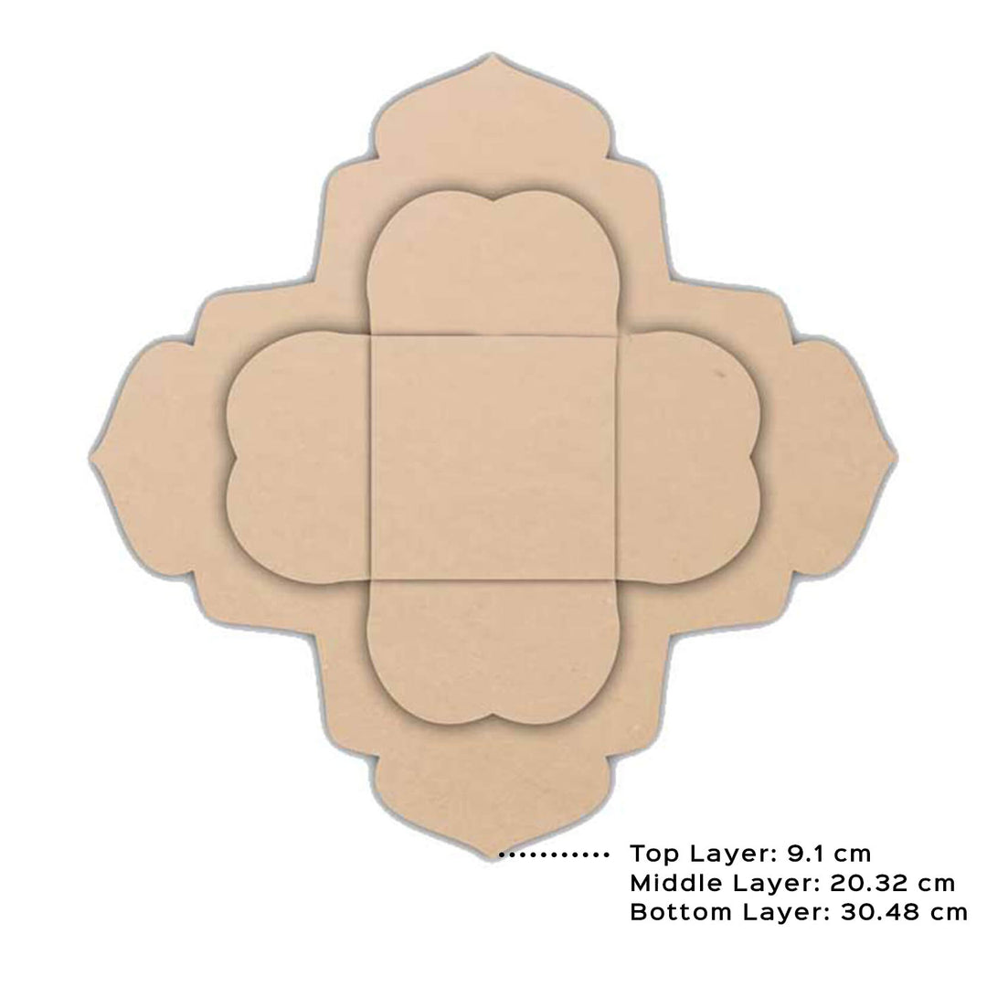 Ready to Paint MDF Layered Rangoli Base - TI094