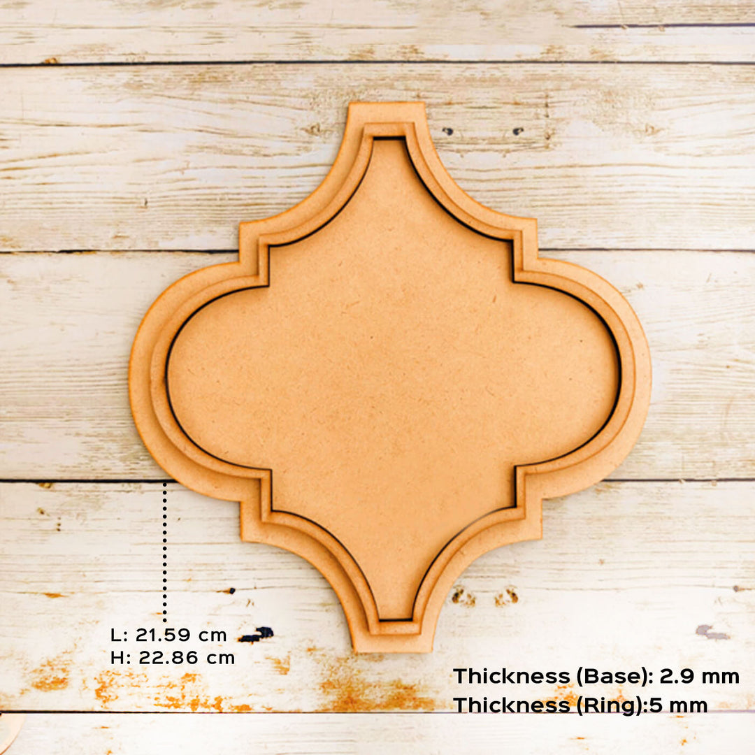 Ready to Paint MDF Damask Platter - TI153