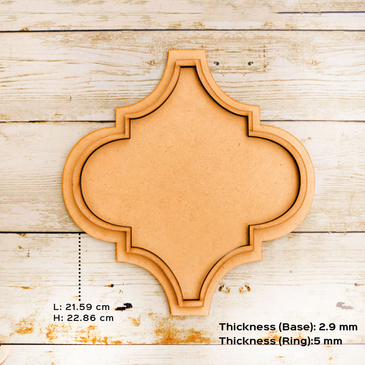 Ready to Paint MDF Damask Platter - TI153