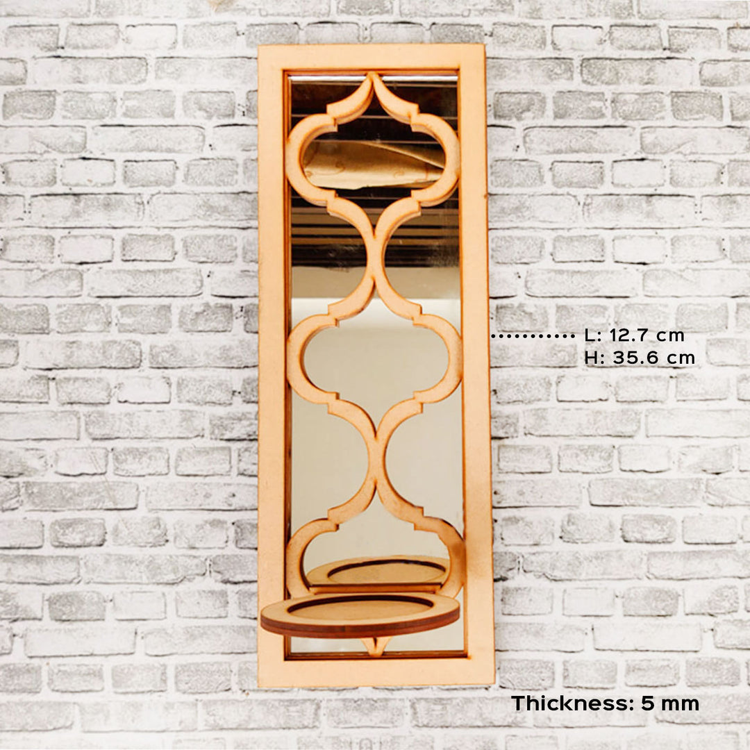 Ready to Paint MDF Damask Wall Sconce Tealight Holder - TI162