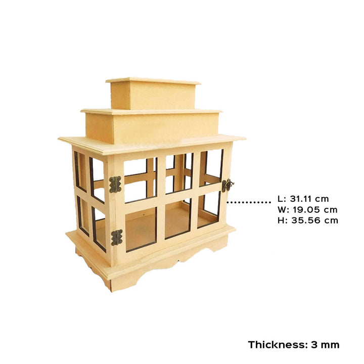 Ready to Paint MDF Fairy House Lantern - TI0121