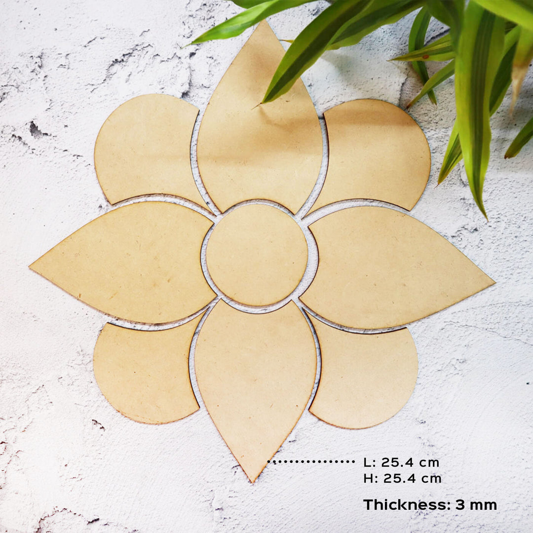 Saver Bundle - Ready to Paint MDF Four Petal Rangoli Base - RANG003