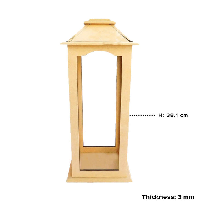 Ready to Paint MDF Lantern 15 inch - TI0119