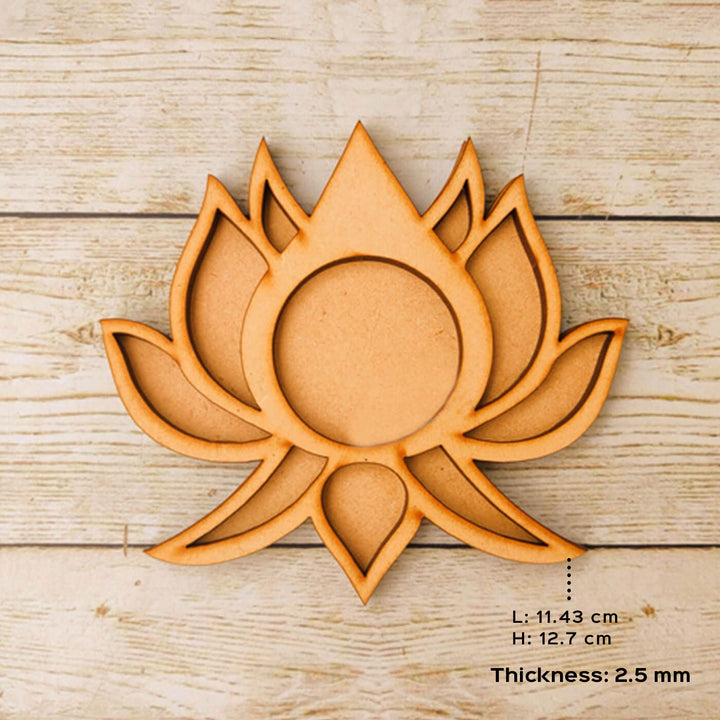 Ready to Paint MDF Lotus Tealight Holder - TI137