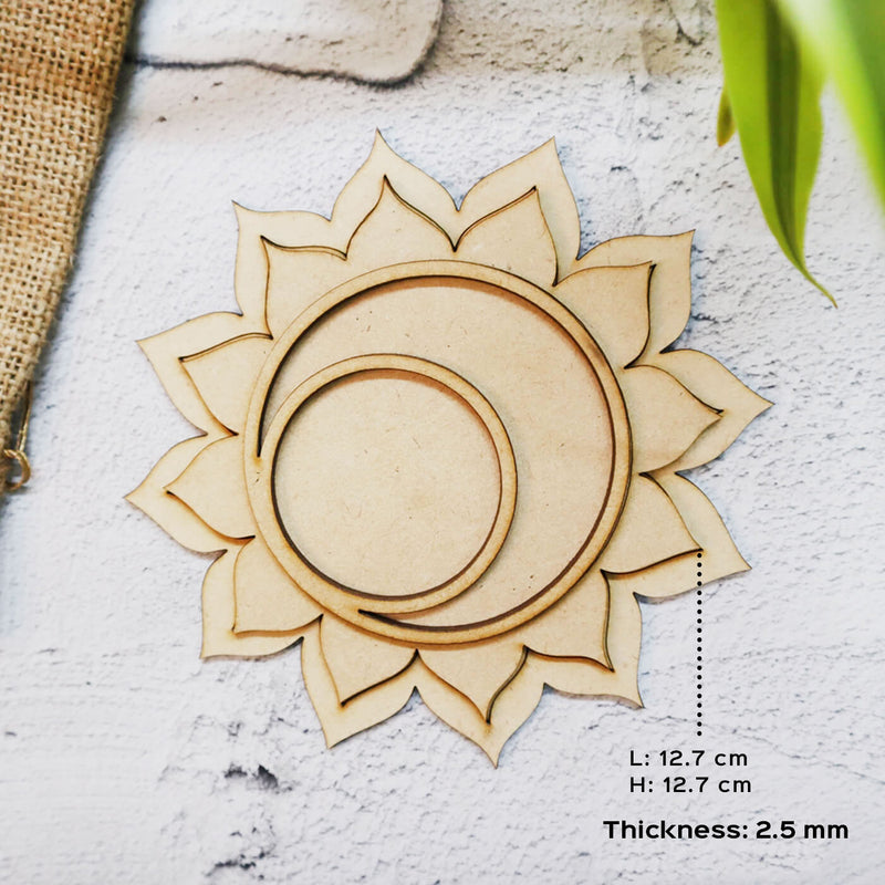 Ready to Paint MDF Floral Tealight Holder - TI109