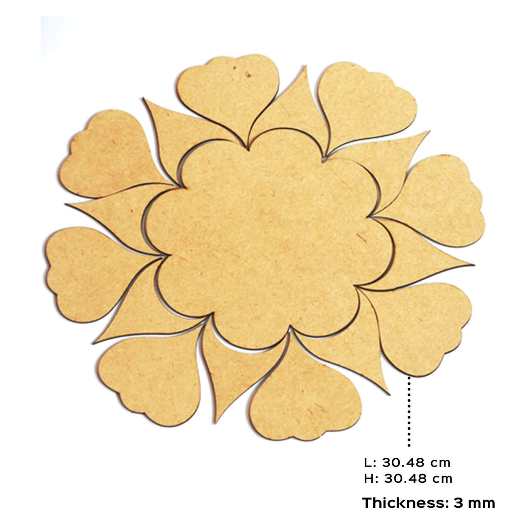 Ready to Paint MDF Rangoli Base - TI015