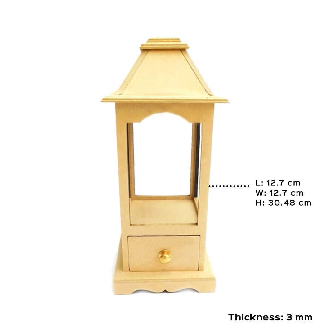 Saver Bundle - Ready to Paint MDF Victorian Lantern with Drawer - TI071