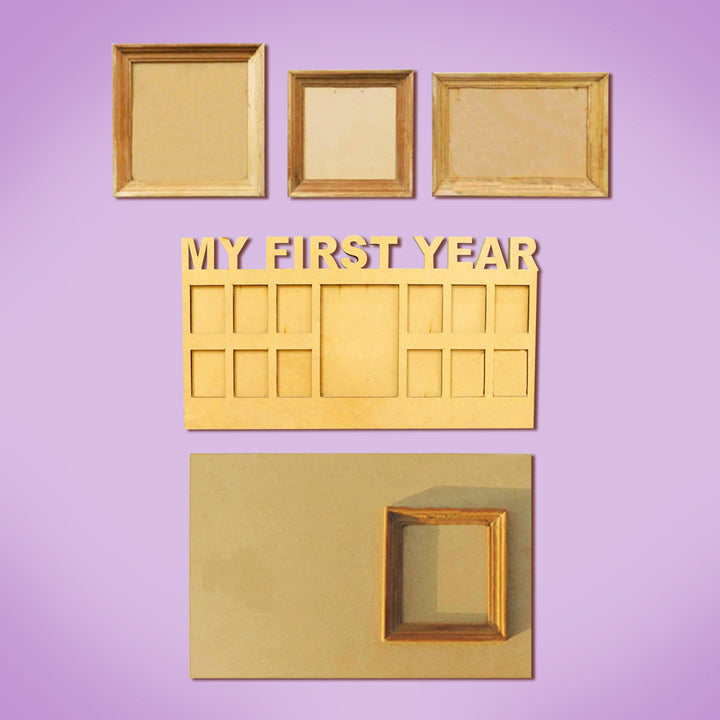 Trial Pack - Ready to Paint MDF Photo Frame - Baby Shower
