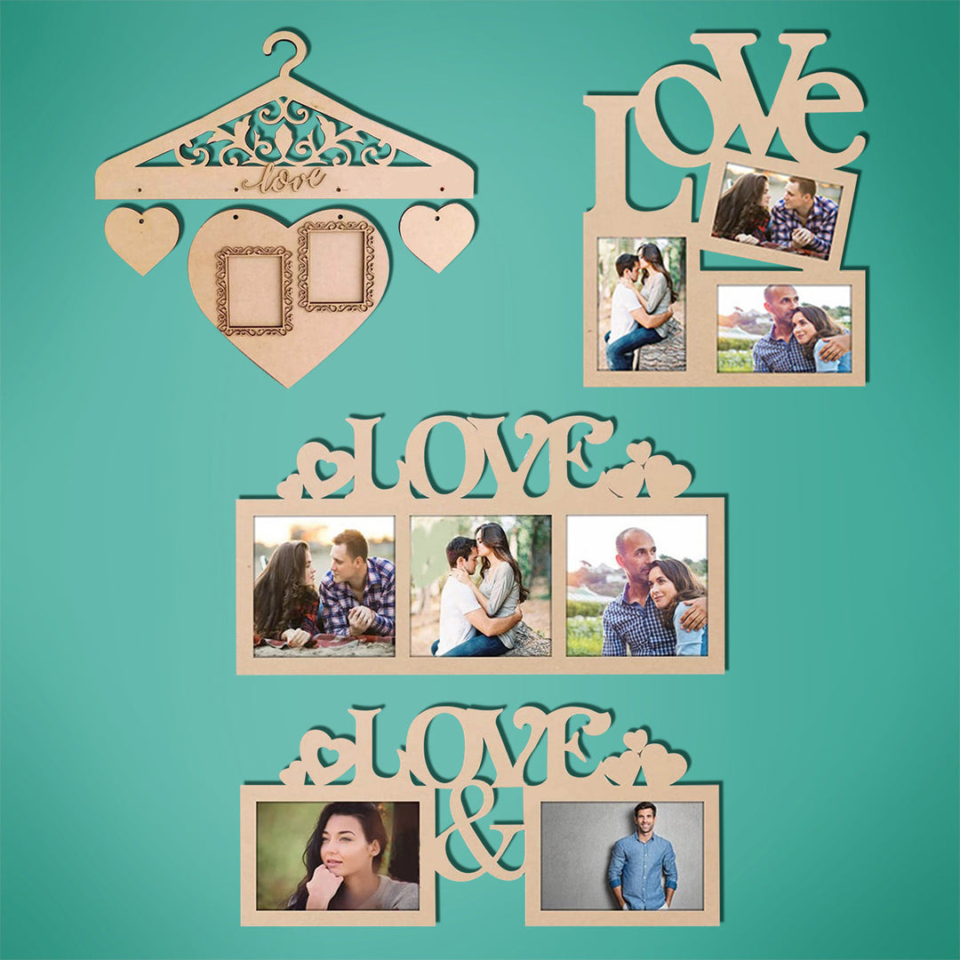 Trial Pack - Ready to Paint MDF Photo Frame - Couple Love