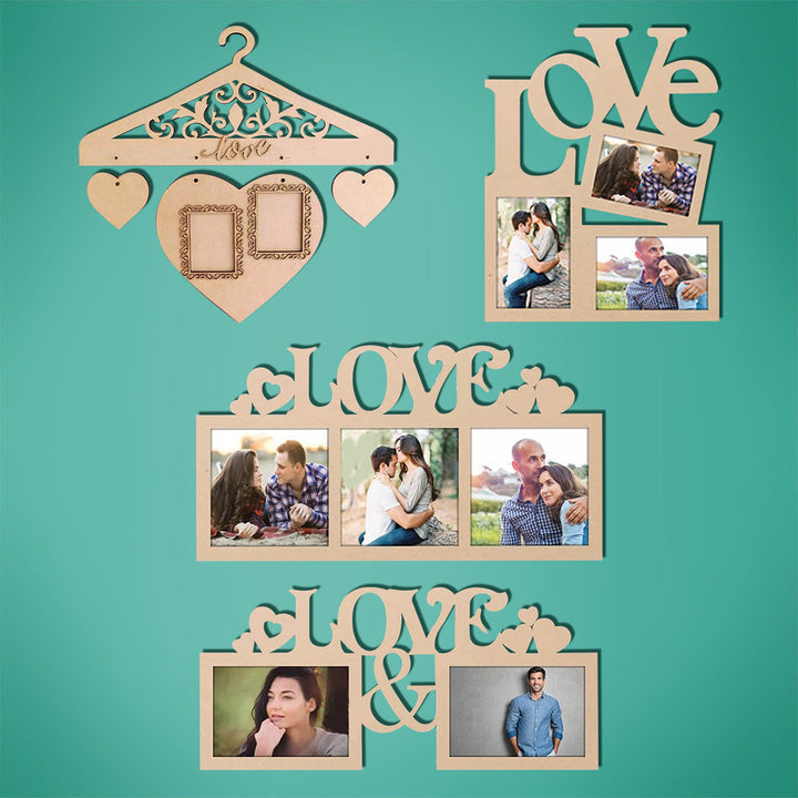 Trial Pack - Ready to Paint MDF Photo Frame - Couple Love