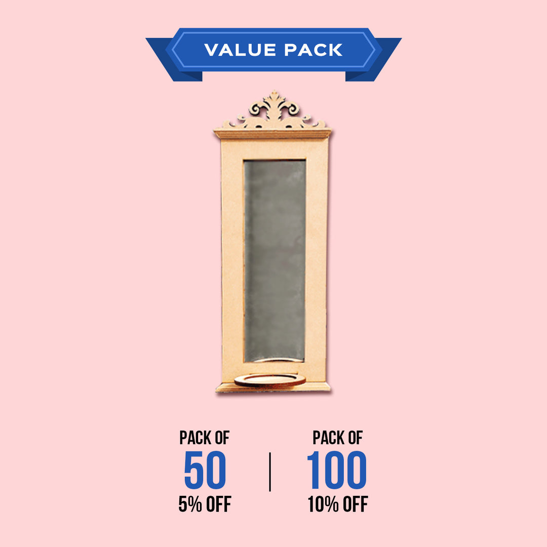 Saver Bundle - Ready to Paint MDF Crown Wall Sconce Tealight Holder - TI169