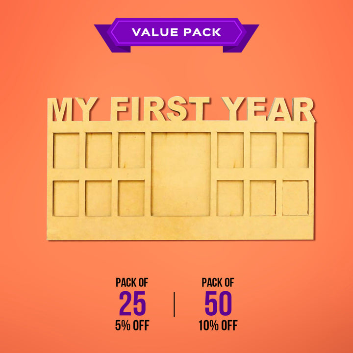 Saver Bundle - Ready to Paint MDF Photo Frame - My First Year