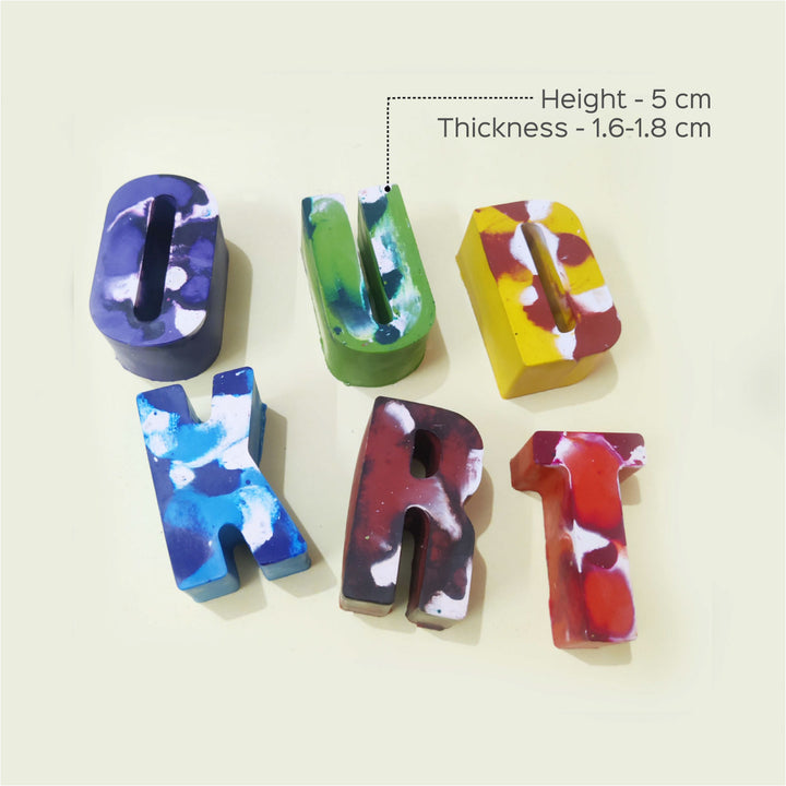 Personalized Marbled Wax Crayons with Shape Crayons for Kids