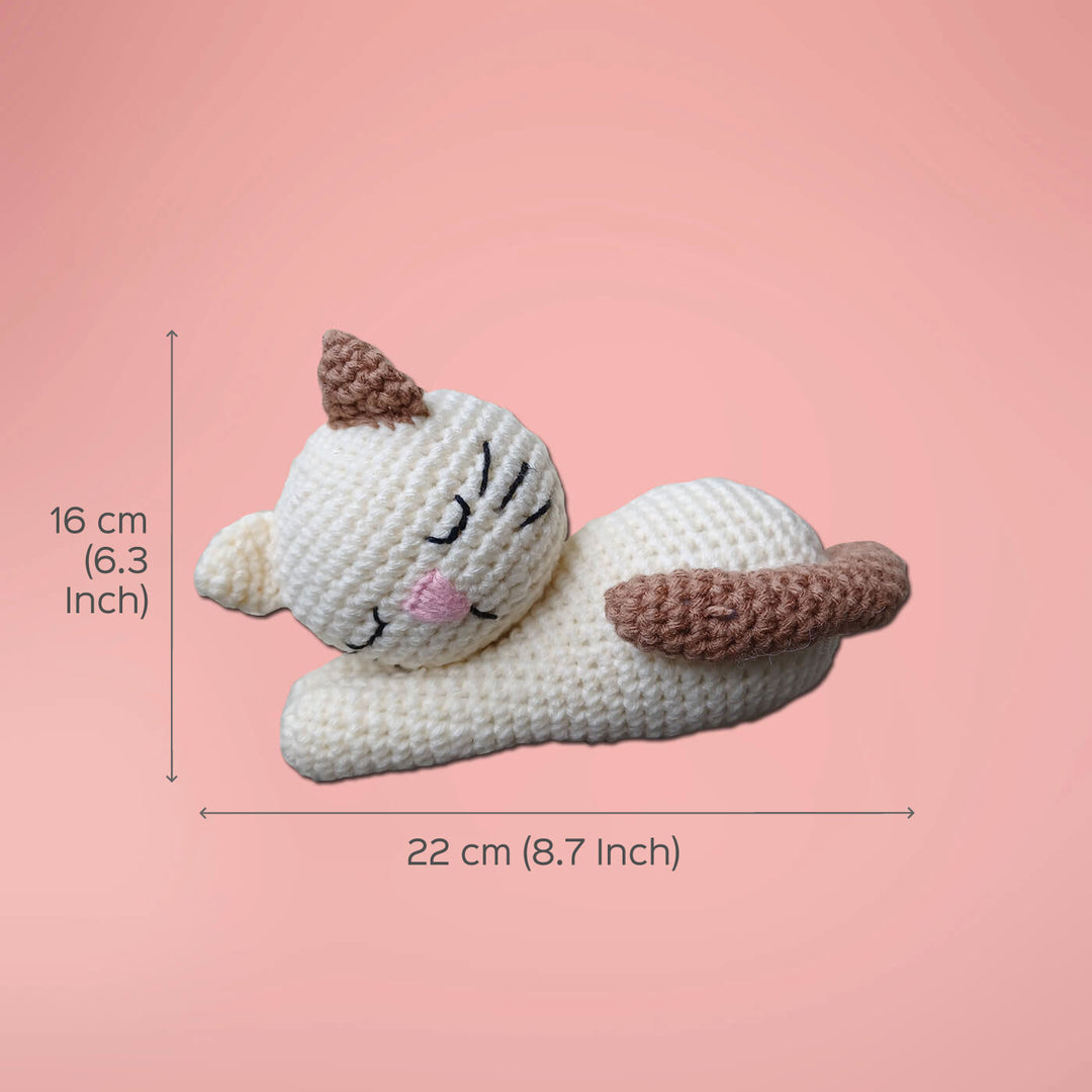 Sleeping Kitten Amigurumi Crochet Toy