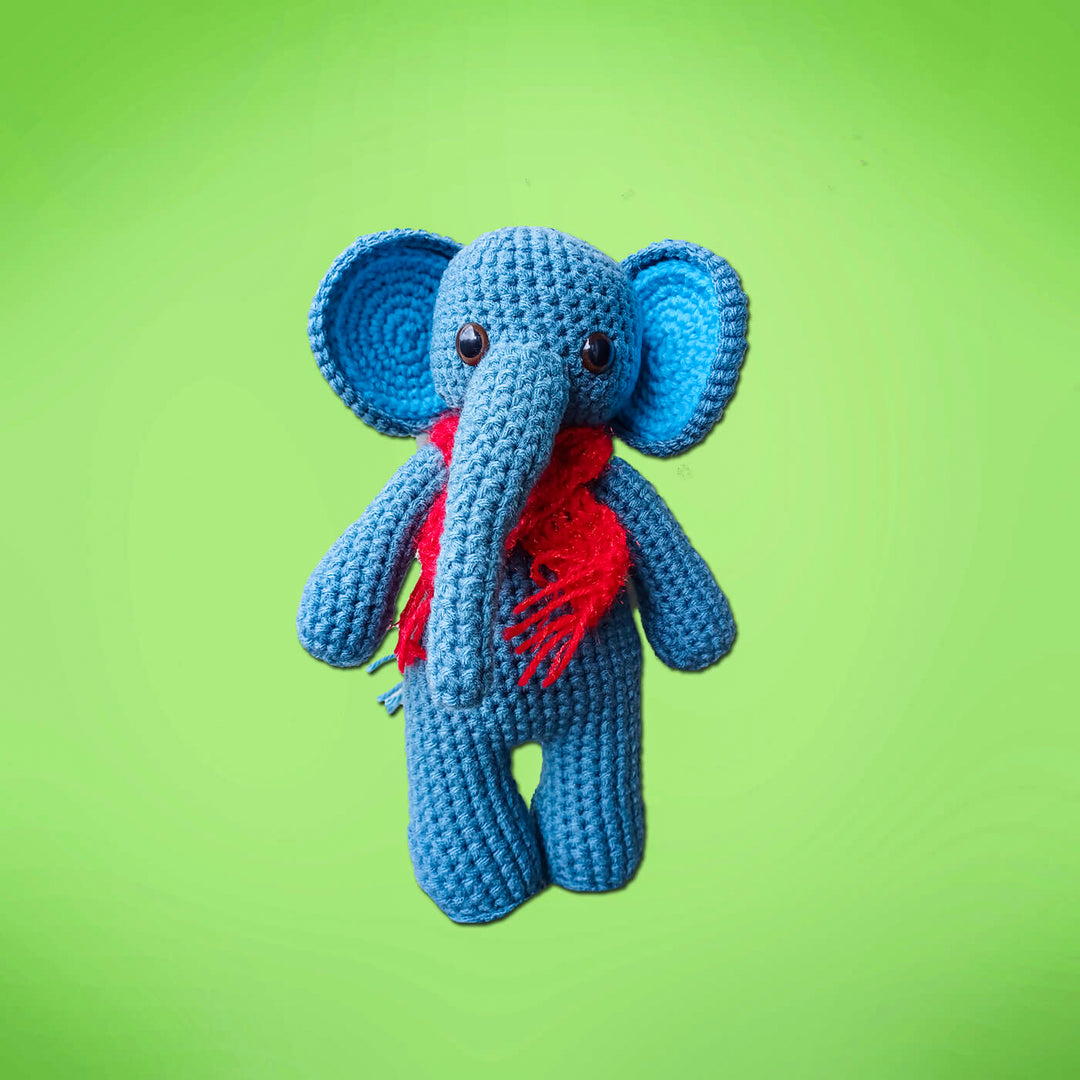 Male Elephant Amigurumi Crochet Toy