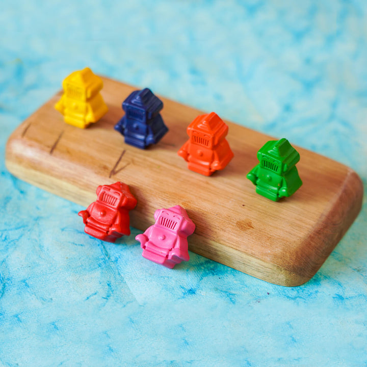 Wax Crayons for Kids - Robots