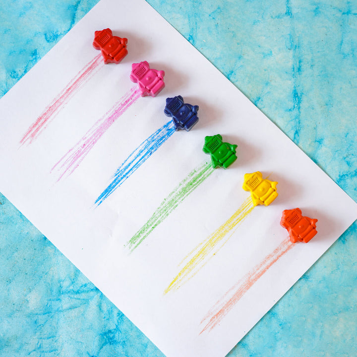 Wax Crayons for Kids - Robots