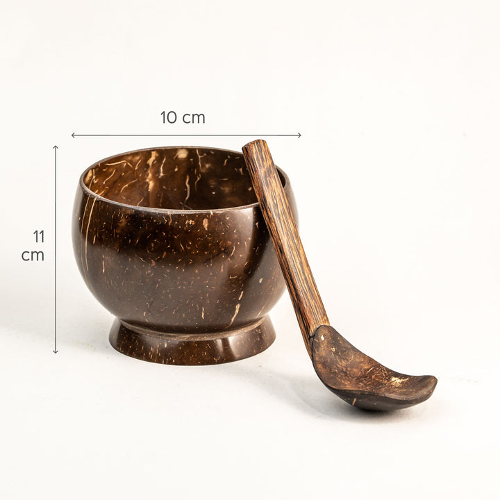 Coconut Shell Soup Bowl an Spoon