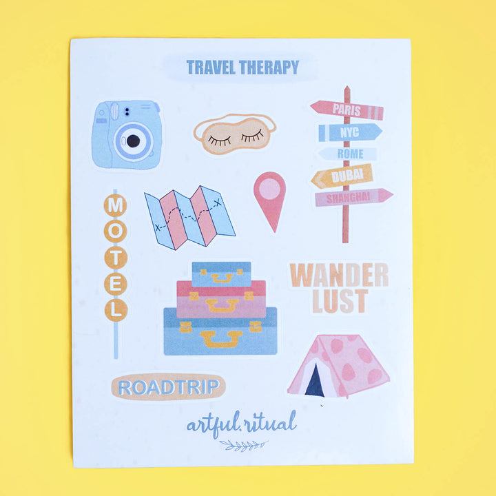 Sticker Sheet - Travel Therapy