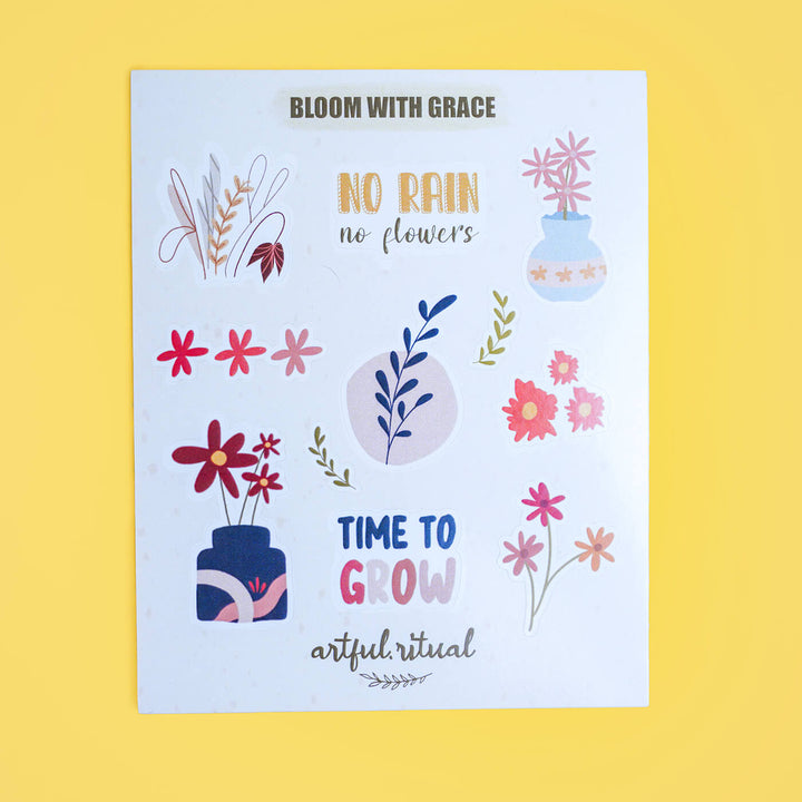 Sticker Sheet - Bloom with Grace