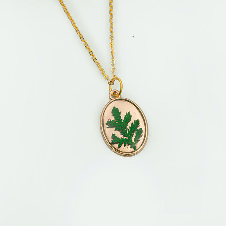 Handcrafted Personalized Pressed Flowers Necklace - Small - Zwende