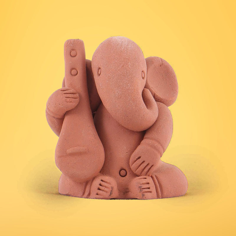 Handmade Terracotta Ganesh with Sitar