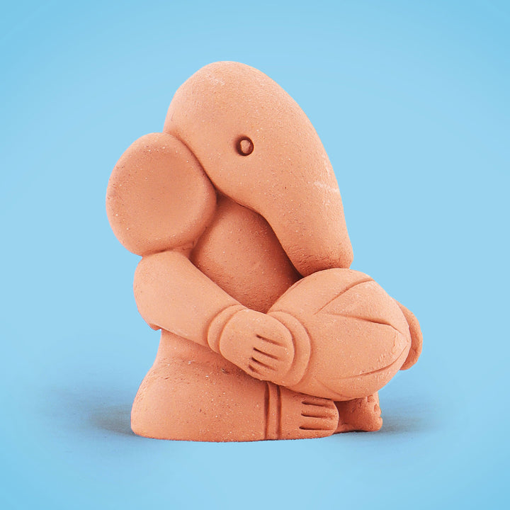 Handmade Terracotta Ganesh with Dholki