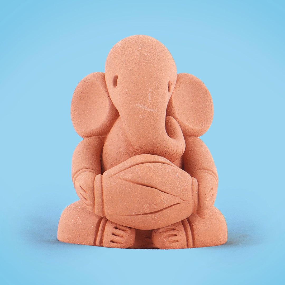Handmade Terracotta Ganesh with Dholki