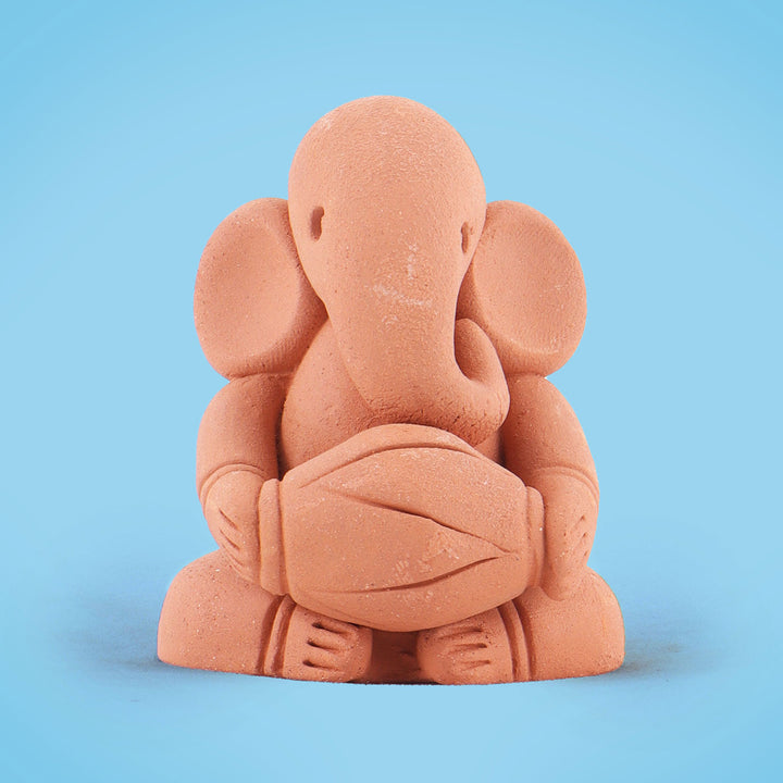 Handmade Terracotta Ganesh with Dholki