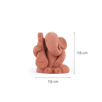 Handmade Terracotta Ganesh with Sitar