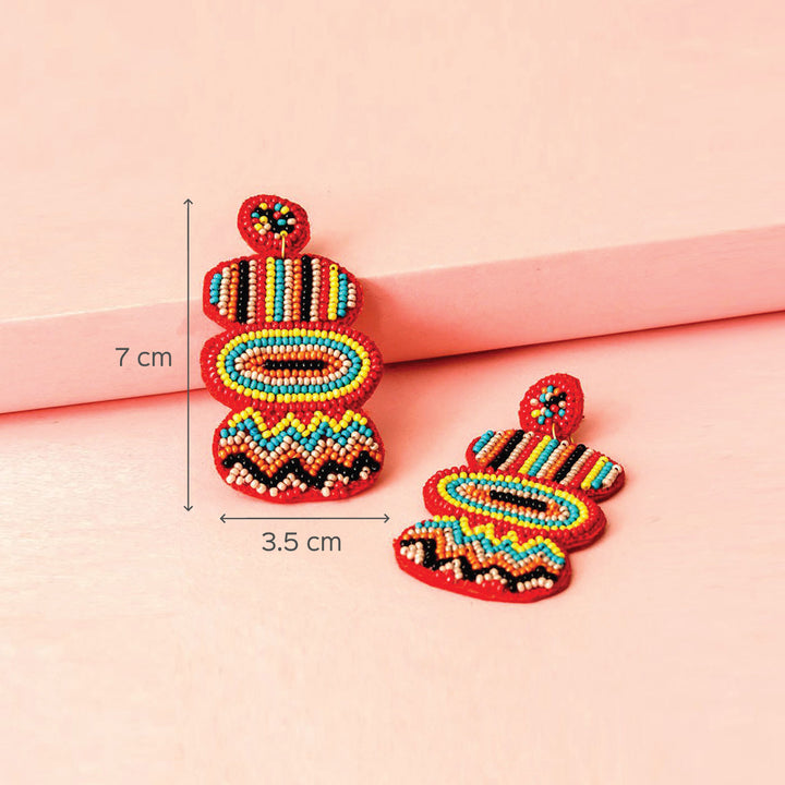 Hand Embroidered Bohemian Vibes Sequin Earrings