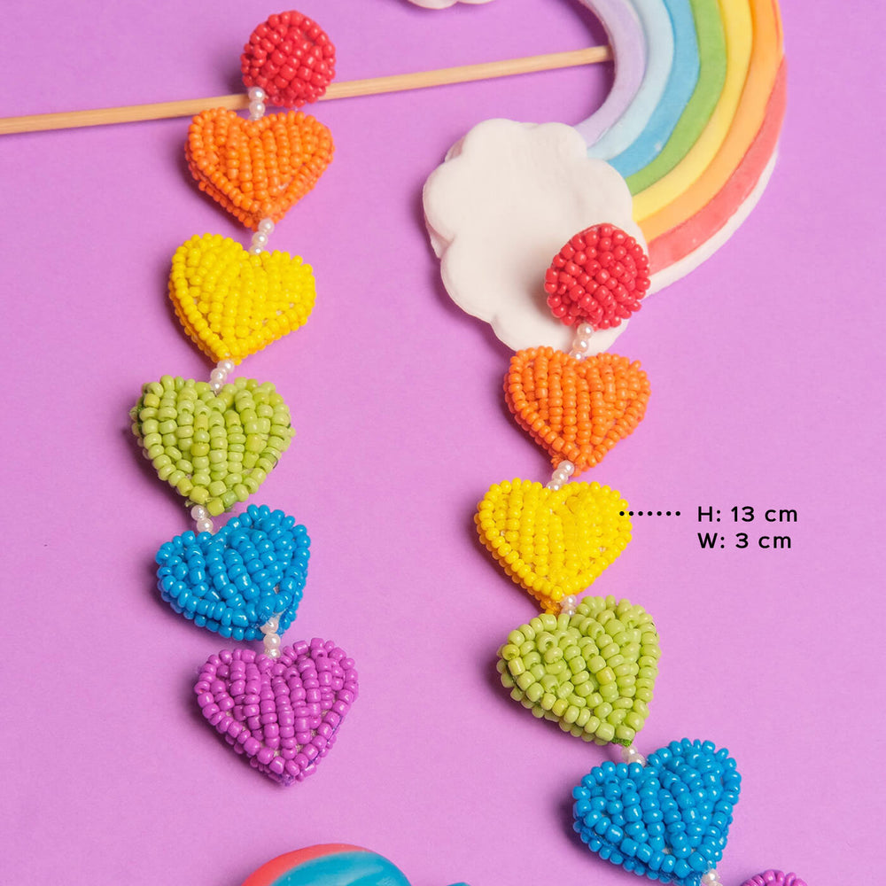 Hand Embroidered Naughty Knots Sequin Earrings - Zwende