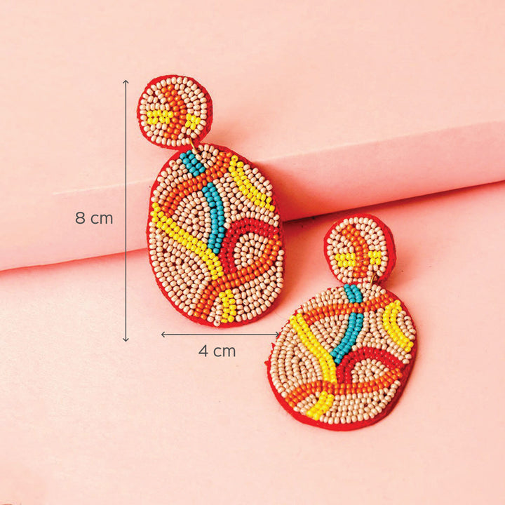 Hand Embroidered Vintage Boho Sequin Earrings