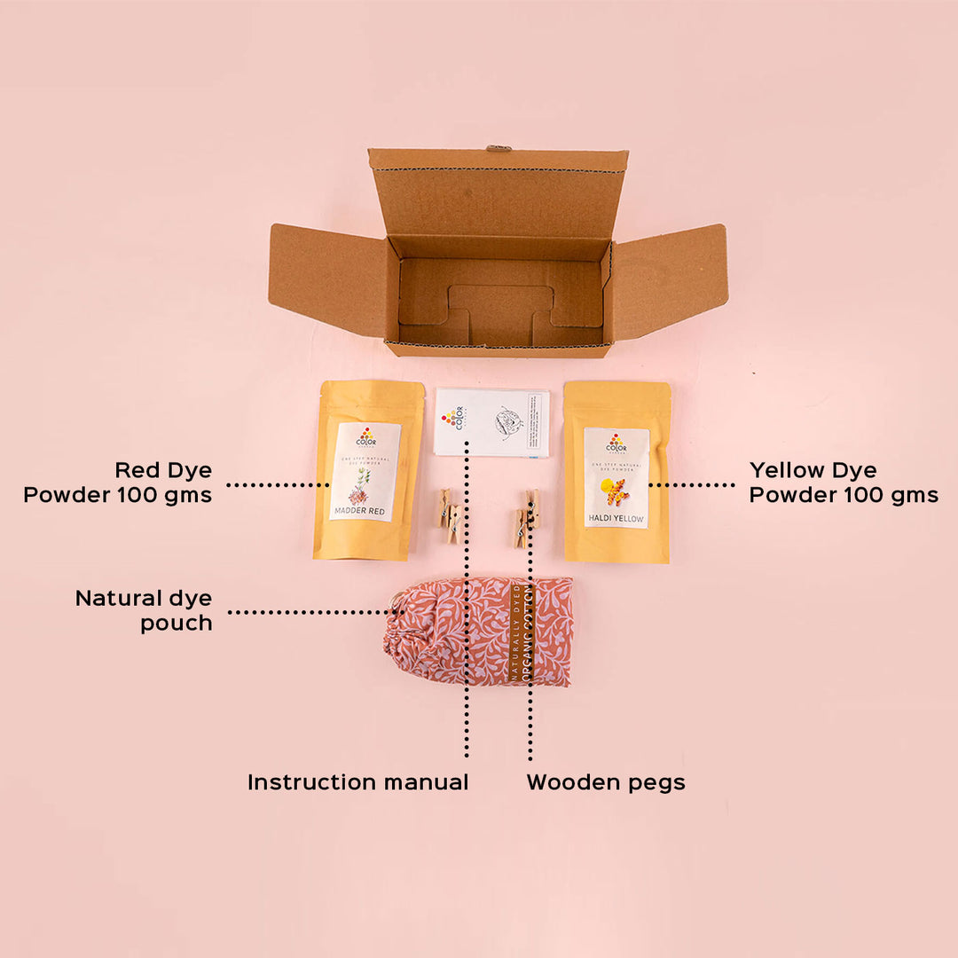 One Step Natural Fabric Dyeing DIY Kit - Zwende