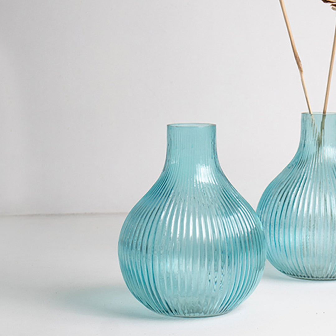 Turquoise Recycled Glass Vase