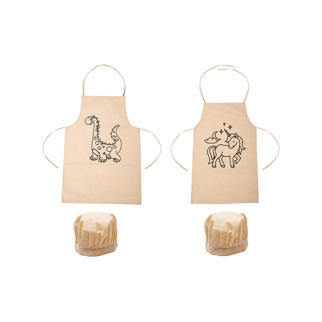 Unicorn + Dinosaur Aprons & Cap Hamper