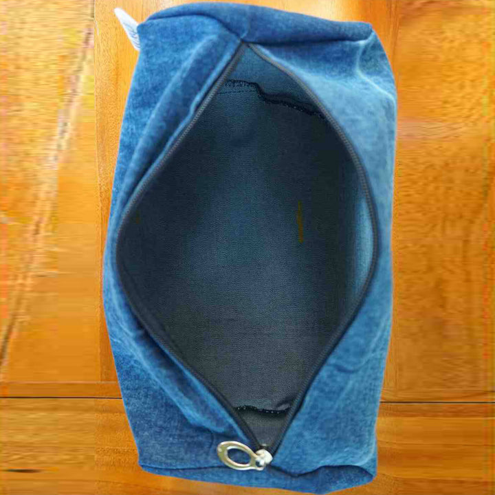 Upcycled Denim Multi-purpose Travel Pouch | Set of 3