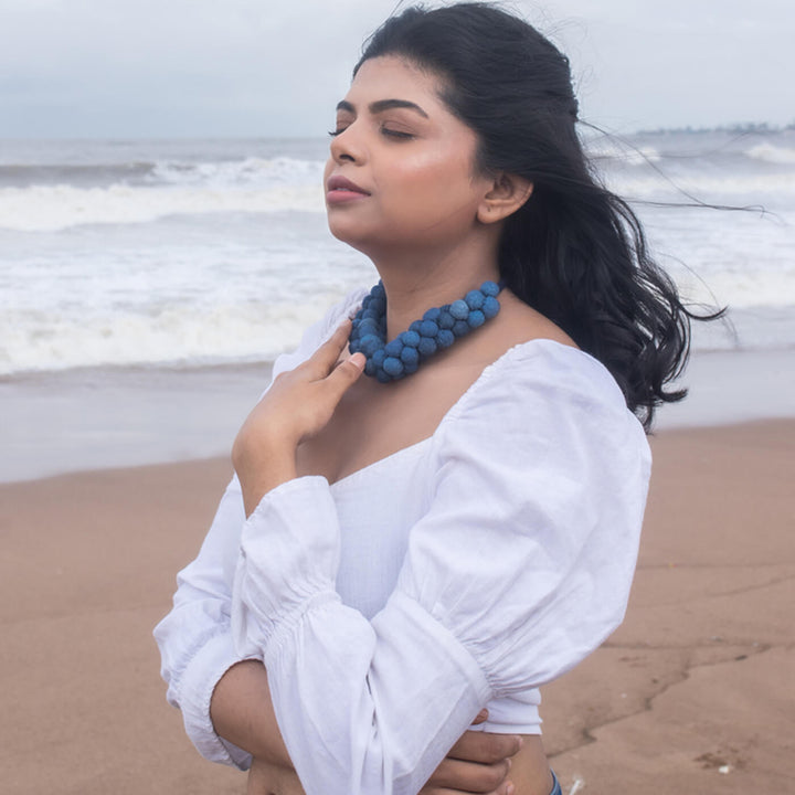 Ameya Upcycled Denim Necklace