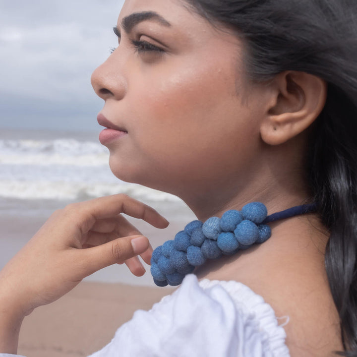 Ameya Upcycled Denim Necklace