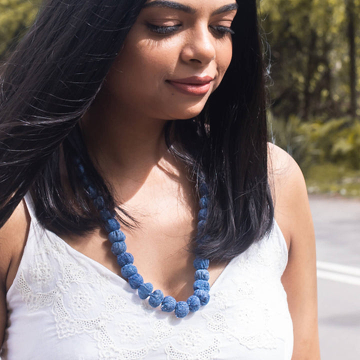 Komaari Upcycled Denim Necklace
