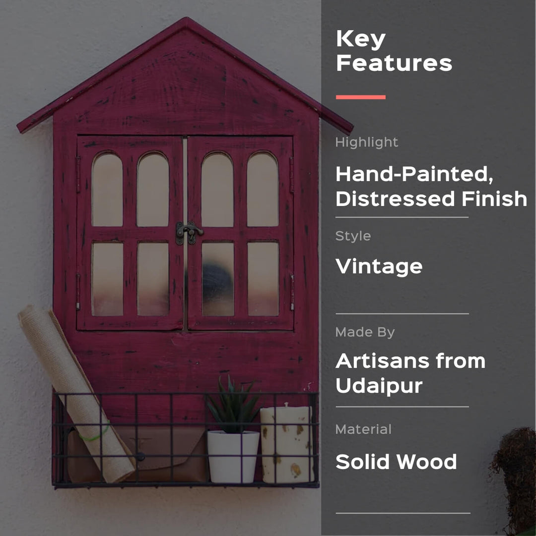 House Shaped Window Mirror