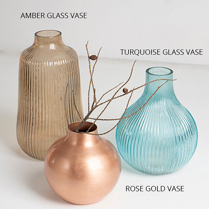 Amber Recycled Glass Vase