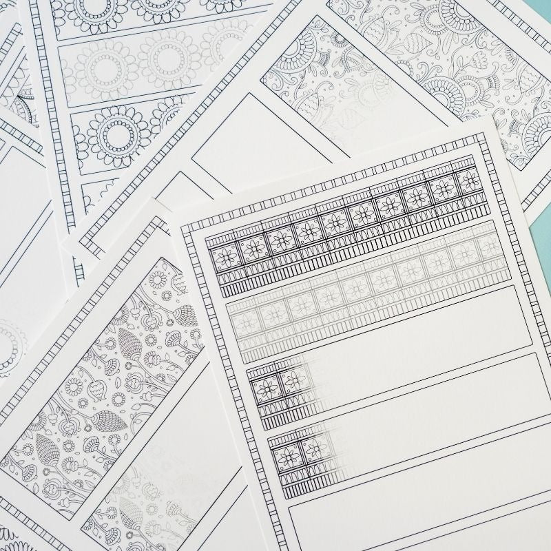 Printable Practice Sheets - Doodle Tholu Bommalata Borders