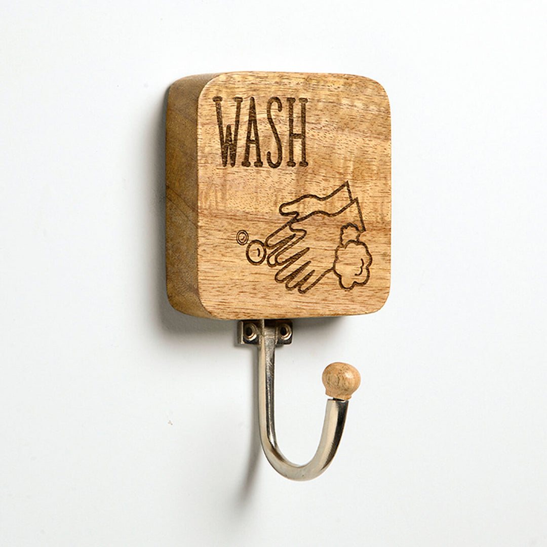 Etched Wood "Wash" Hook