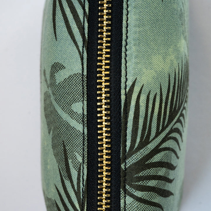 Faux Leather Tropical Green Travel Pouch