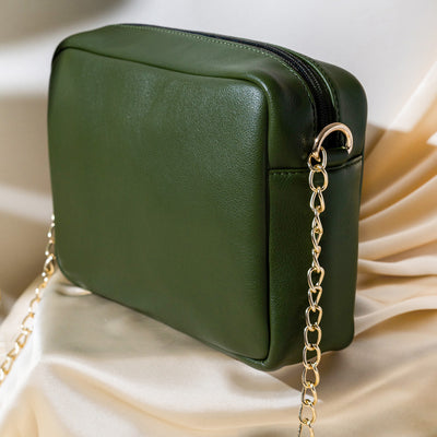 Faux Leather Olivia Box Sling Bag