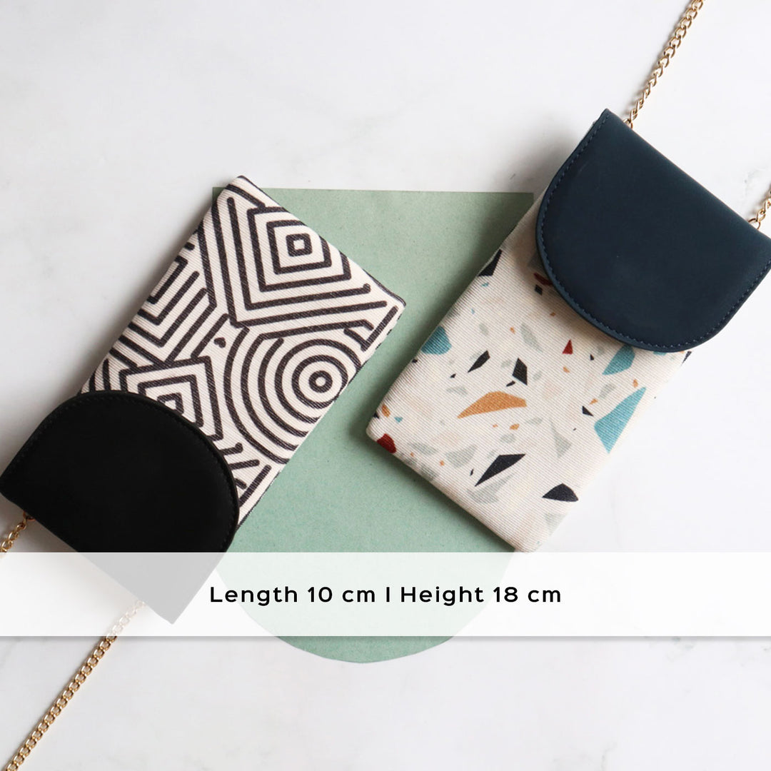 Faux Leather Phone Bag with Detachable Chain