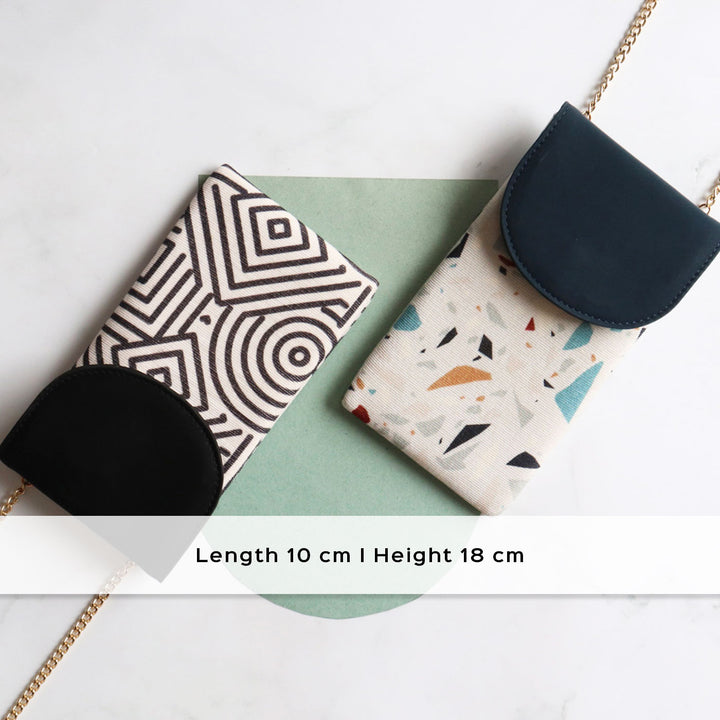 Faux Leather Phone Bag with Detachable Chain