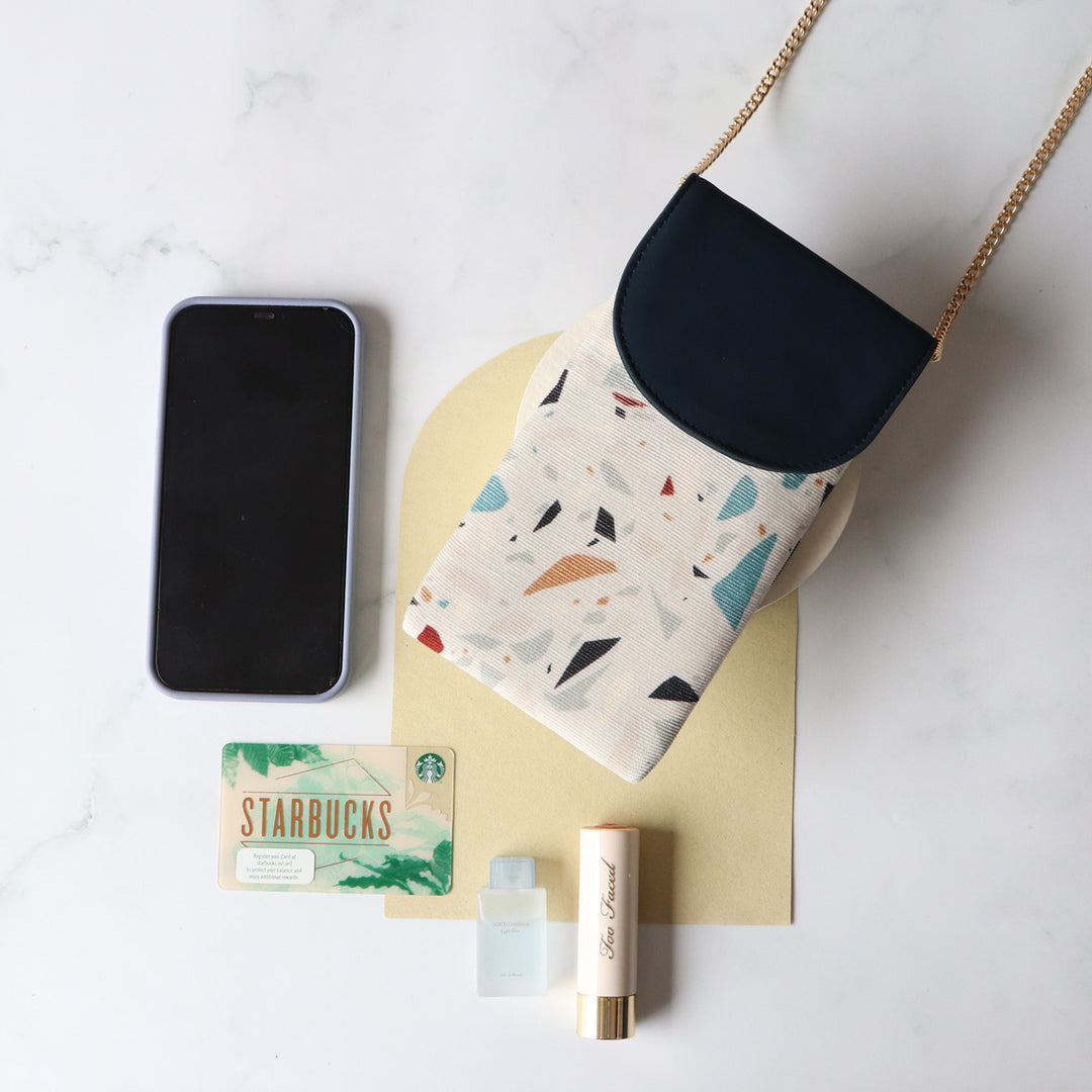 Faux Leather Phone Bag with Detachable Chain